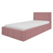 GM Detská čalúnená posteľ s úložným priestorom Fiona 90x200 - ružová