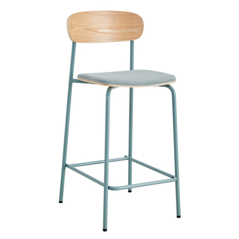 Barové stoličky v súprave 2 ks v modro-prírodnej farbe (výška sedadla 66 cm) Adriana – Marckeric