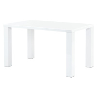 Sconto Jedálenský stôl SEBASTIAN biela vysoký lesk, 135x80 cm