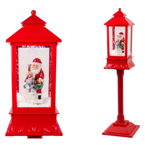 mamido Vianočné dekorácie lampáš lampa s Santa Claus 2v1 vianočné koledy svetlo