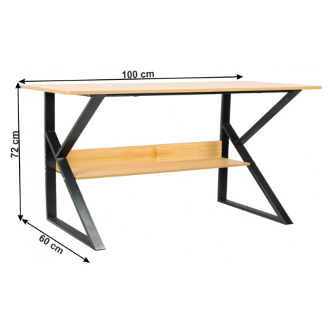 Pracovný stôl s policou TARCAL 100x60 cm,Pracovný stôl s policou TARCAL 100x60 cm Tempo Kondela