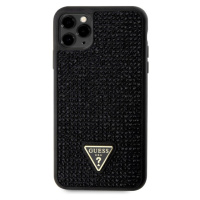 Guess Rhinestones Triangle Metal Logo Kryt pre iPhone 11 Pro Max Black