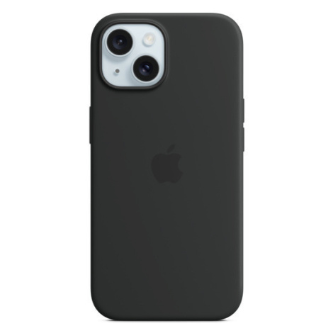 iPhone 15+ Silicone Case with MS - Black