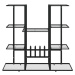 vidaXL Stojan na kvety 94,5x25x89 cm čierny kovový