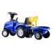 mamido  Detské odrážadlo traktor s vlečkou modré
