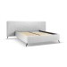 Svetlosivá čalúnená dvojlôžková posteľ s úložným priestorom a roštom 160x200 cm Walter – Milo Ca