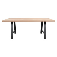 Sconto Jedálenský stôl AMAYA A dub/kov, šírka 180 cm, rovná hrana