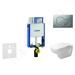 GEBERIT - Kombifix Modul na závesné WC s tlačidlom Sigma01, matný chróm + Duravit D-Code - WC a 