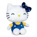 Play by Play Hello Kitty 50th Anniversary Plush Figure Blue Bow Yellow Shirt 36 cm