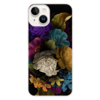 Odolné silikónové puzdro iSaprio - Dark Flowers - iPhone 15 Plus