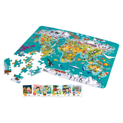 Detské puzzle – Mapa sveta 2 v 1