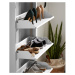 Biela kovová výklopná skrinka na topánky Rox – Kave Home