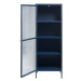 Furniria Dizajnová vitrína Hazina 160 cm modrá
