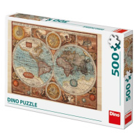 Dino Mapa sveta Z R. 1626 500 Puzzle