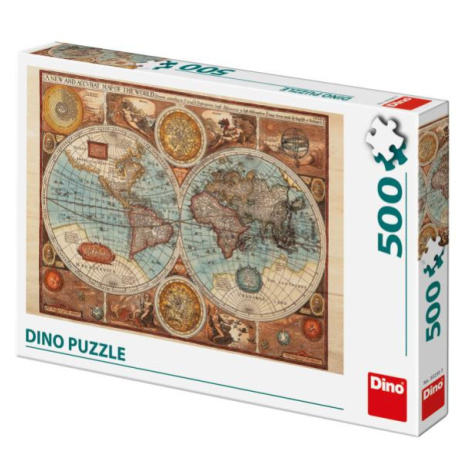 Dino Mapa sveta Z R. 1626 500 Puzzle