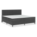 vidaXL Posteľ boxspring tmavošedá látková 200x200 cm