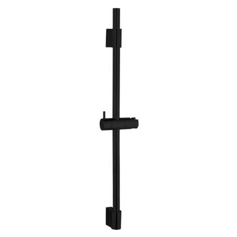 Matne čierna nástenná sprchová tyč z nerezovej ocele 70 cm Classic – Wenko