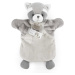 Plyšový medvedík čistotný na bábkové divadlo Raccoon Hand Puppet Doudou et Compagnie sivý 25 cm 