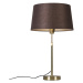 Stolová lampa zlatá / mosadz s hnedým tienidlom nastaviteľná 35 cm - Parte