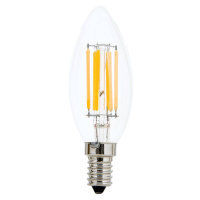 Sviečková LED E14 4,5 W C35 filament stmievateľná