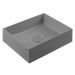 SAPHO - FORMIGO betónové umývadlo na dosku vrátane výpuste, 47,5x36,5cm, šedá FG019