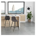 Dkton Dizajnová barová stolička Nayeli, šedá a čierna 91 cm