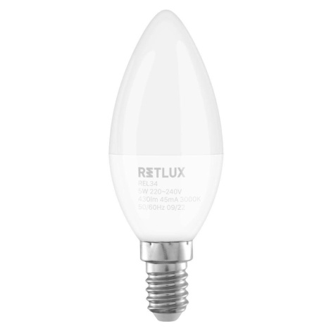 REL 34 LED C37 2x5W E14 WW RETLUX