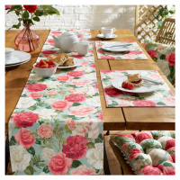 Bavlnený behúň na stôl 33x220 cm Rose Garden – RHS