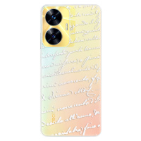 Odolné silikónové puzdro iSaprio - Handwriting 01 - white - Realme C55