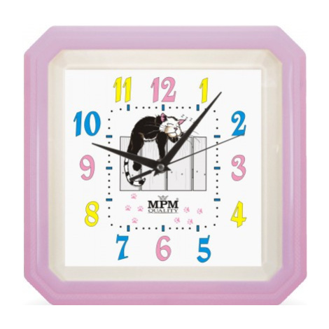 Nástenné hodiny MPM, 2418.24 - fialová, 34cm
