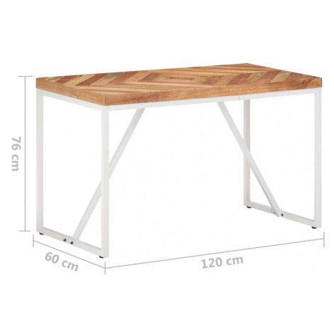 Jedálenský stôl hnedá / biela Dekorhome 120x60x76 cm,Jedálenský stôl hnedá / biela Dekorhome 120 vidaXL