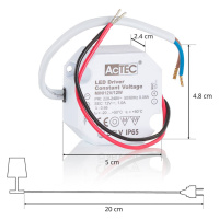 AcTEC Mini LED budič CV 12V, 12W, IP65