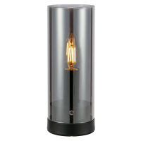 Čierna stolová lampa so skleneným tienidlom (výška  23 cm) Post – Markslöjd