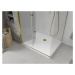 MEXEN/S - Sprchovací kút zalamovací Lima 90x80, číre sklo, zlatý + vanička 856-090-080-50-00-401