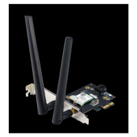 ASUS PCE-AXE5400, WiFi 6E PCI-E adaptér s 2 externými anténami. Podpora pásma 6 GHz, 160 MHz, Bl