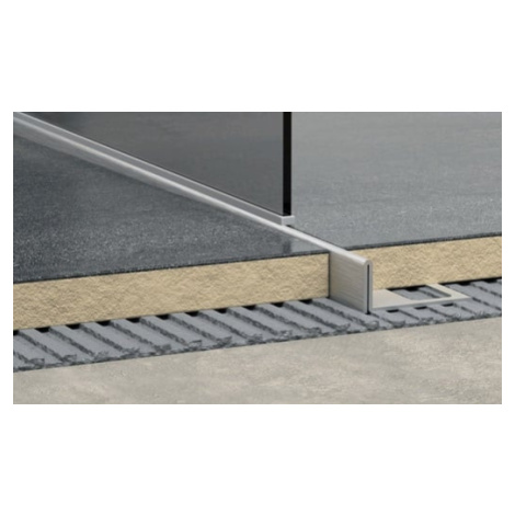Lišta pravá Havos kartáčovaný, nerez, dĺžka 120 cm, výška hrany 10 mm, SPNRZK10120P