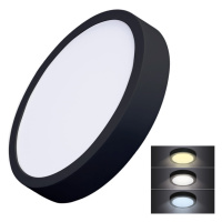 Solight LED mini panel CCT, prisazený, 24W, 1800lm, 3000K, 4000K, 6000K, okrúhly, čierna f