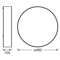 Stropné svietidlo Ledvance Orbis Paris Ø 48cm hnedé