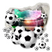 domtextilu.sk Nálepka na stenu 3D futbalové lopty s pozadím štadióna 75 x 75 cm