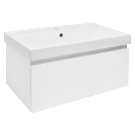 Kúpeľňová skrinka s umývadlom SAT B-Way 79x30x45 cm biely lesk BWAY80WU1