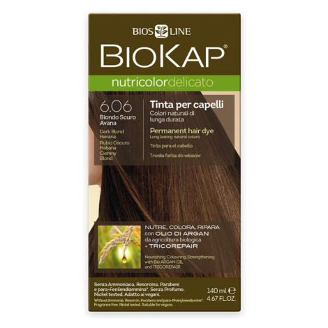 BIOKAP Farba na vlasy 6.06 Blond tm.Havana 140 ml