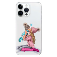 Odolné silikónové puzdro iSaprio - Kissing Mom - Blond and Boy - iPhone 15 Pro Max