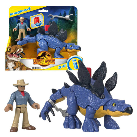 mamido  Jurassic World sada Imaginext figúrky Stegosaurus a Dr. Grant