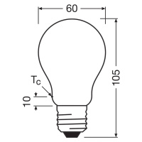 OSRAM LED žiarovka E27 7,2W matná 2700K 1521lm 2ks