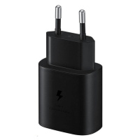 Samsung cestovná nabíjačka EP-TA800XBE, Quickcharge 25W, kábel USB-C, čierna