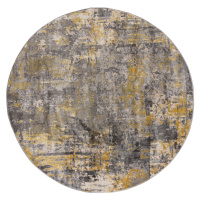 Kusový koberec Cocktail Wonderlust Grey/Ochre kruh - 160x160 (průměr) kruh cm Flair Rugs koberce