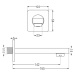 MEXEN/S - Cube DR02 podomietkový vaňový SET s vytokovou hubicou + slim sprcha 30 cm, grafit 7750