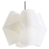 Závesná lampa Julii, bielo-antracitová, Ø 54 cm