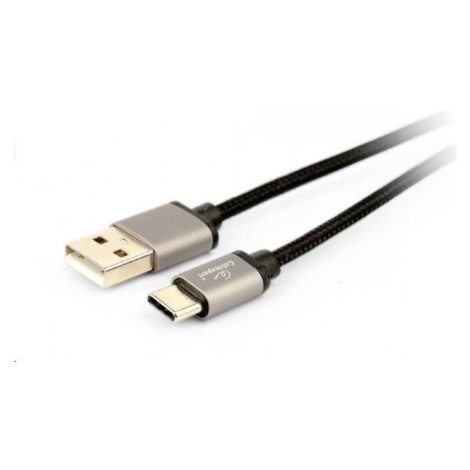 GEMBIRD CABLEXPERT kábel USB na USB-C (AM/CM), 1,8 m, opletený, čierny, blister