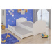 NABBI Playa II detská posteľ s prístelkou a matracmi 80x160 cm biela